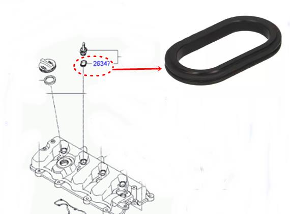 Ücretsiz Kargo HYUNDAİ ACCENT ENJEKTÖR DİZEL ÜST KAPAK KİLİTLEME TAPASI CONTASI 2003 den 2006  a Kadar Model ORİJİNAL