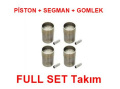 Ücretsiz Kargo ROVER 200 ve 214 ve 216 MOTOR PİSTON ve SEGMAN ve GÖMLEK TAKIMI 1400 ve 1600 Motor 1995 den 2000 e Kadar Model 4 Adet TAİWAN