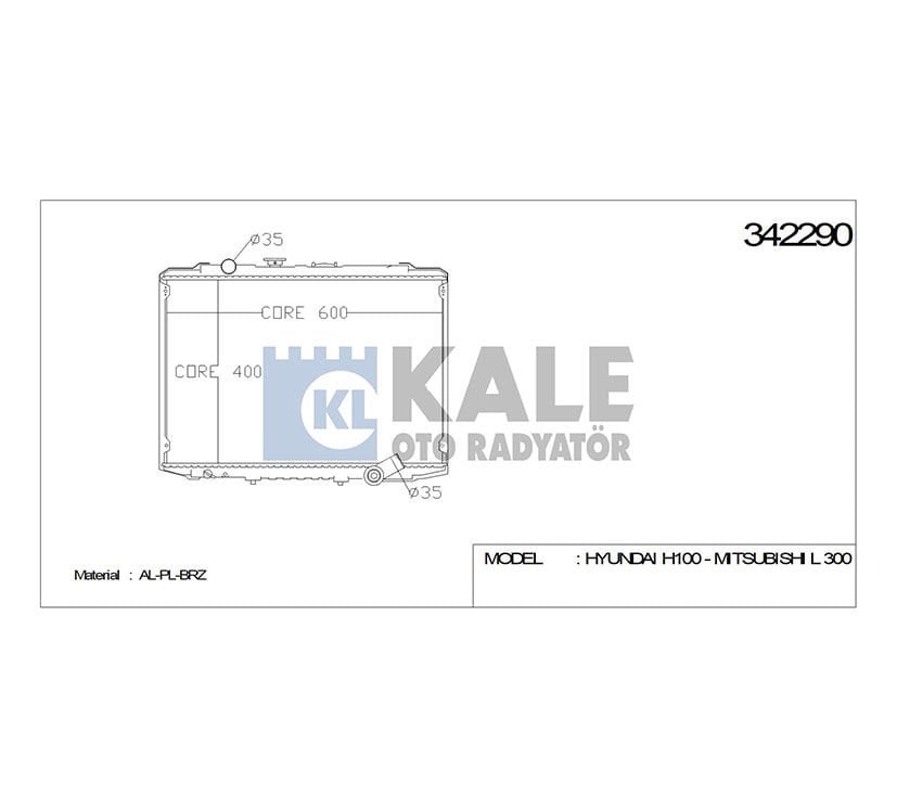 RADYATÖR SU H-100 MİNİBÜS  97-06  L-300  90-08 26mm (MT)