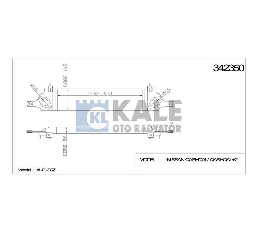 INTERCOOLER (ARA SOĞUTUCU) QASHQAI 07-13  1.5 -2.0 DCI