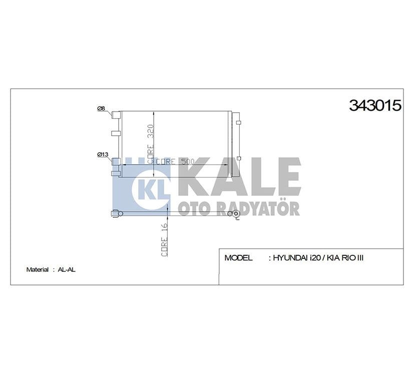 RADYATÖR KLİMA ACCENT 11-18 BLUE  RIO 12= DİZEL
