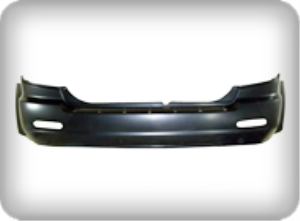 SORENTO 4X4 JEEP ARKA TAMPON SİYAH (REFLEKTÖR DELİKLİ) (2002-2009 MODEL)