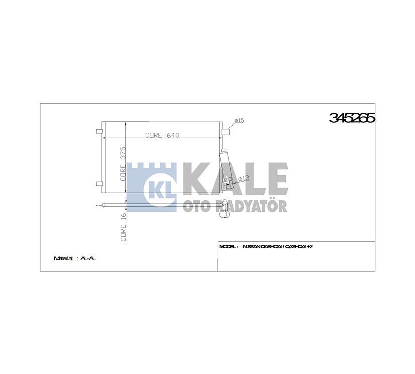 RADYATÖR KLİMA QASHQAI 07-13 1.6 BENZİNLİ