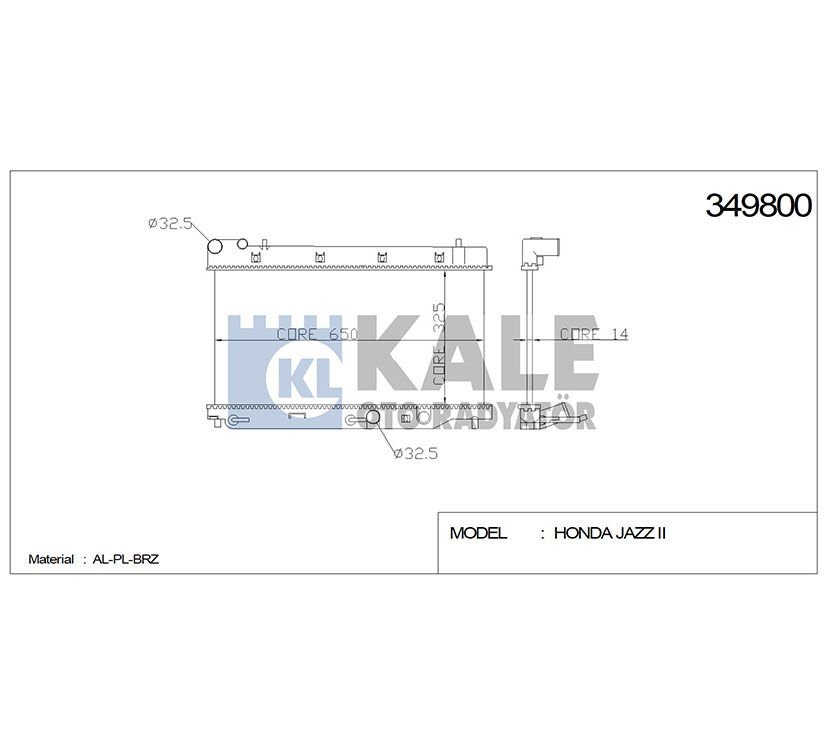 RADYATÖR SU JAZZ 02-08 (BÜYÜK TİP) 16mm (AT)