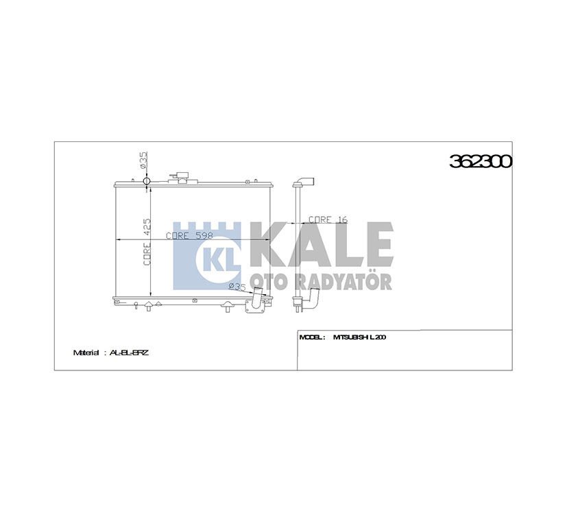 RADYATÖR SU L-200  99-05 4x4 26mm (MT)