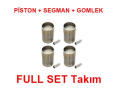 Ücretsiz Kargo ROVER 400 ve 414 ve 416 MOTOR PİSTON ve SEGMAN ve GÖMLEK TAKIMI 1400 ve 1600 Motor 1995 den 2000 e Kadar Model 4 Adet GOTZE AVRUPA