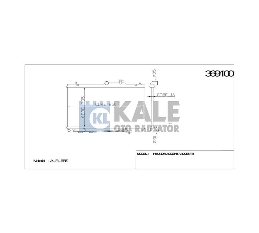 RADYATÖR SU ACCENT 03-06 1.3  1.6 (AT)