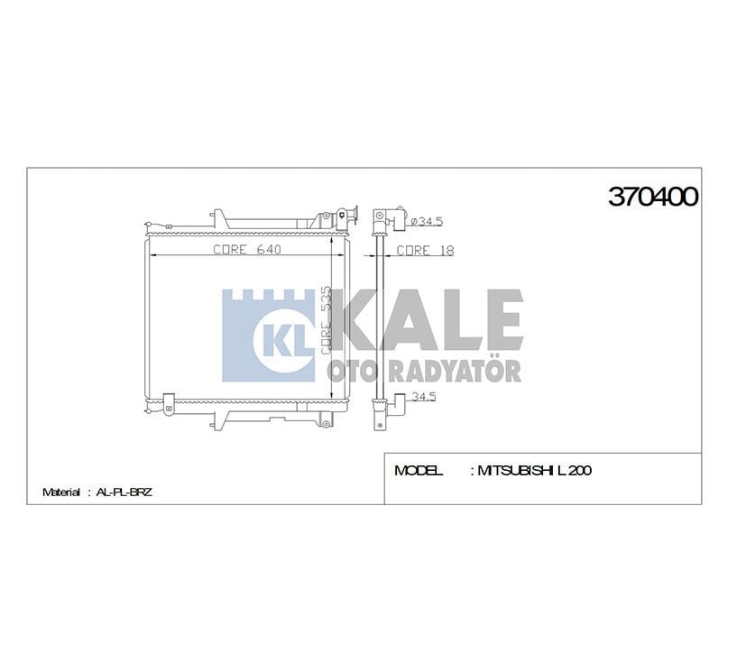 RADYATÖR SU L-200 06-15 16mm (MT)