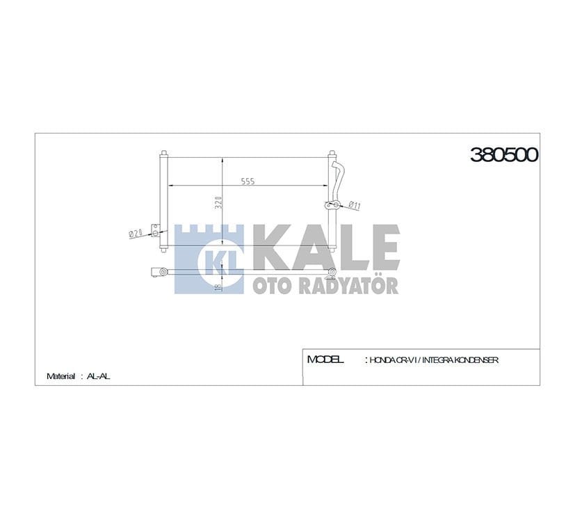 RADYATÖR KLİMA CRV  97-02  INTEGRA 1.8I  97-00  581x366x16