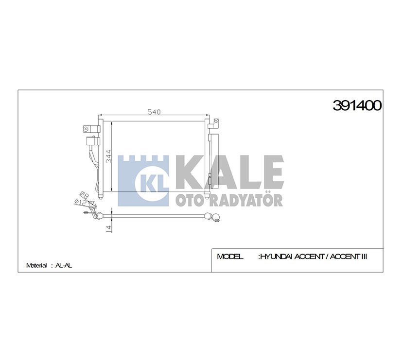 RADYATÖR KLİMA ACCENT 06-11 ERA DİZEL