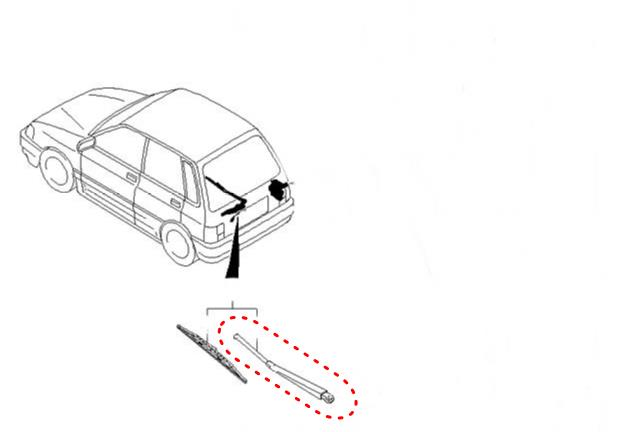 Ücretsiz Kargo KİA PRİDE ARKA SİLECEK KOLU SW Kasa StationWagon 1 Adet ORİJİNAL