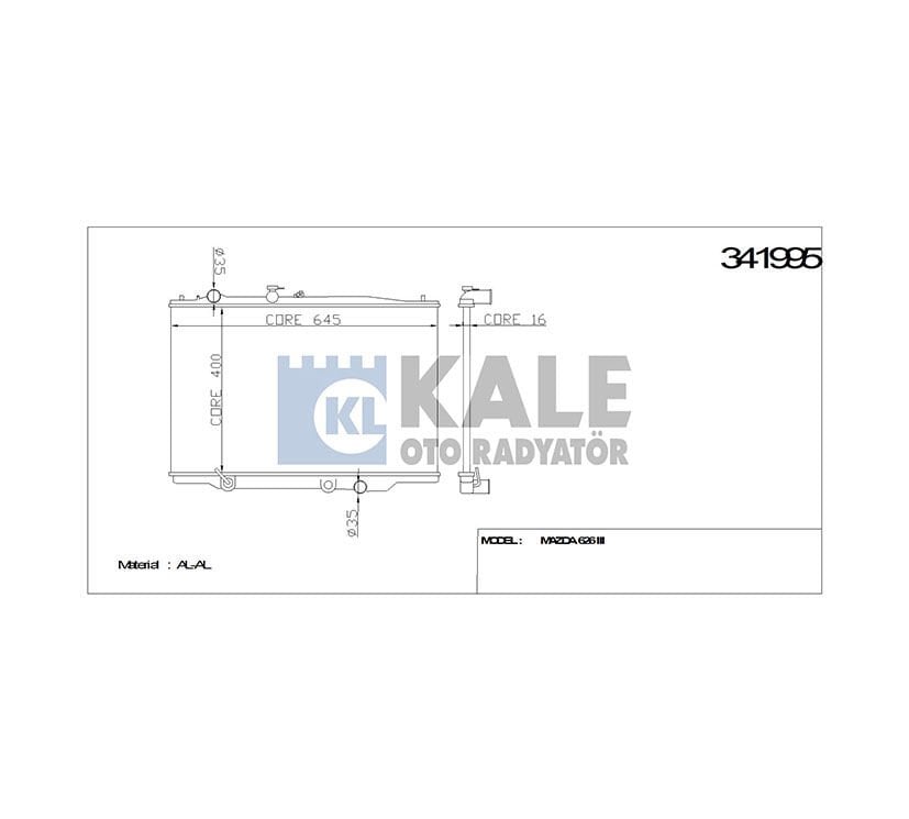 RADYATÖR SU 626  88-92 1.6 - 2.0 (AT)